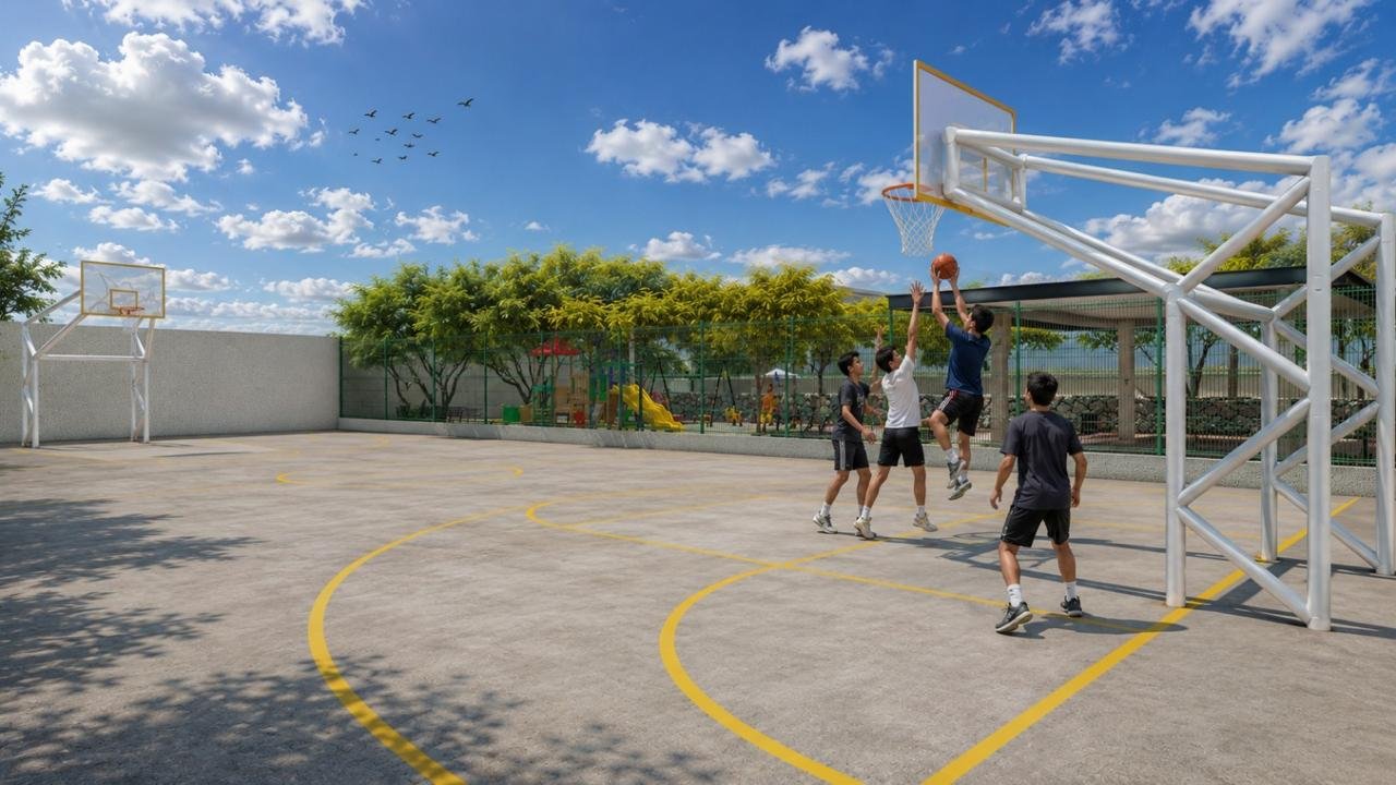 Render de fachada residencial en Privada del Lago